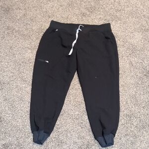 Figs Black Jogger Leggings with Drawstring